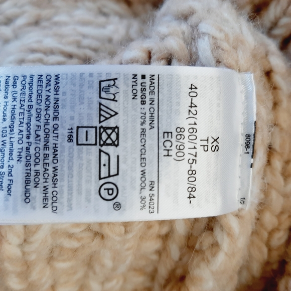 BANANA REPUBLIC Fisherman Cable Turtleneck Sweater Sz XS - Picture 14 of 14